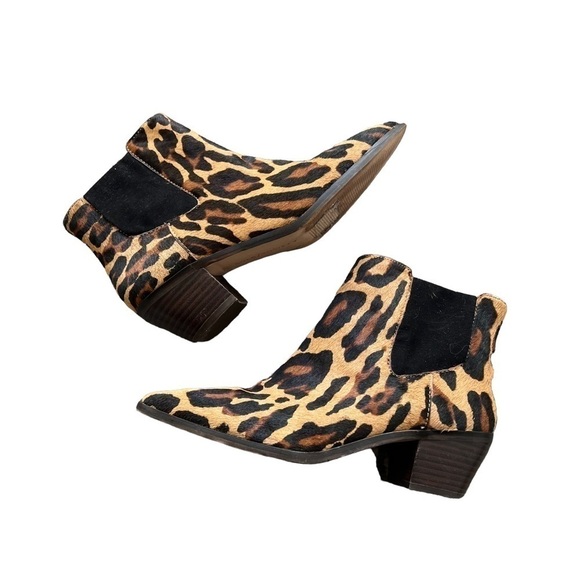Sole Society - Cadyna Leopard Print Point Toe Pull On Booties Sz 6.5 - Picture 10 of 10